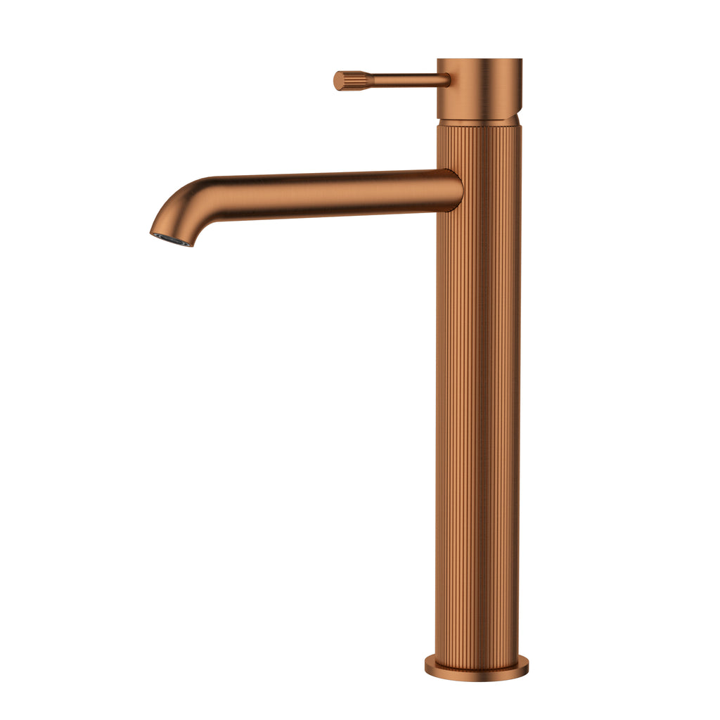 Ikon Linie High-Rise Basin Mixer - Brushed Copper