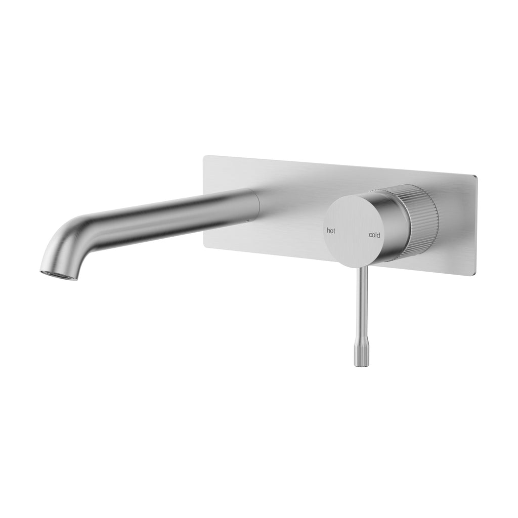Ikon Linie Wall Basin Mixer Trim Kit - Brushed Nickel