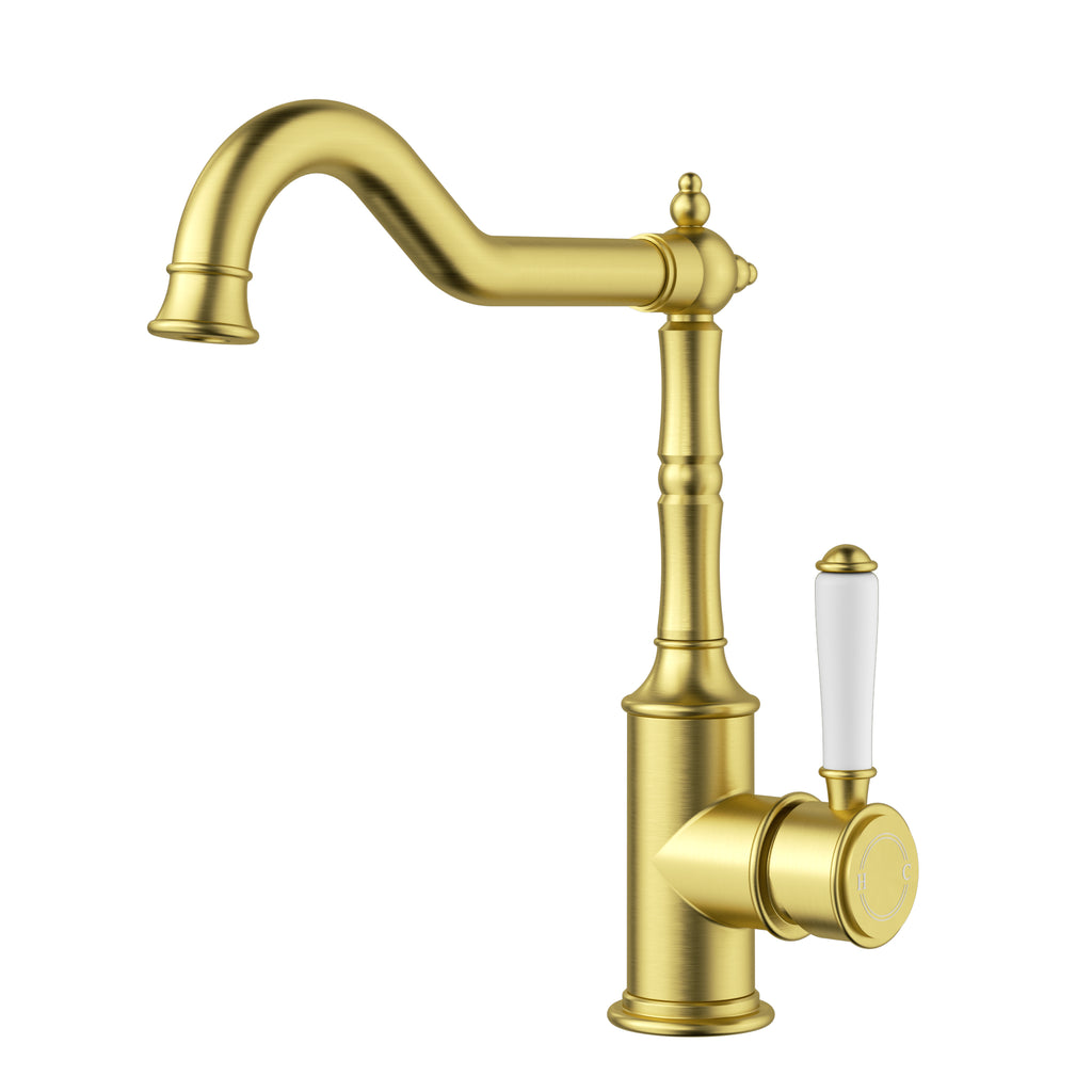 Ikon Clasico Sink Mixer - Brushed Gold