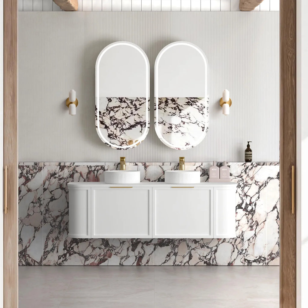 Otti Hampshire Wall Hung Vanity - Satin White