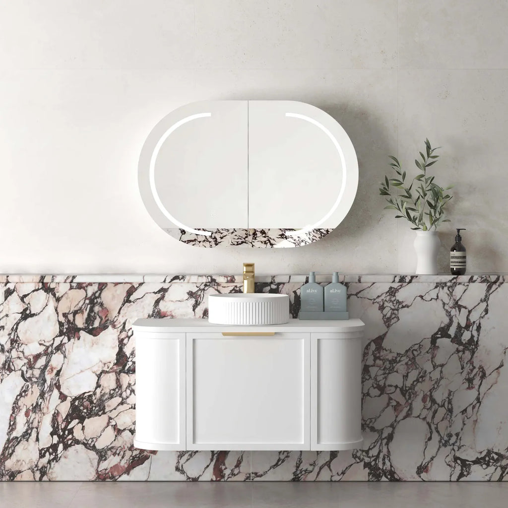Otti Hampshire Wall Hung Vanity - Satin White