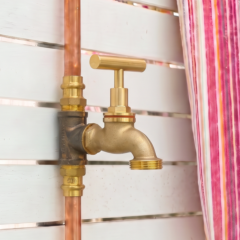 Haven Garden Hose Tap Solid Brush Brass