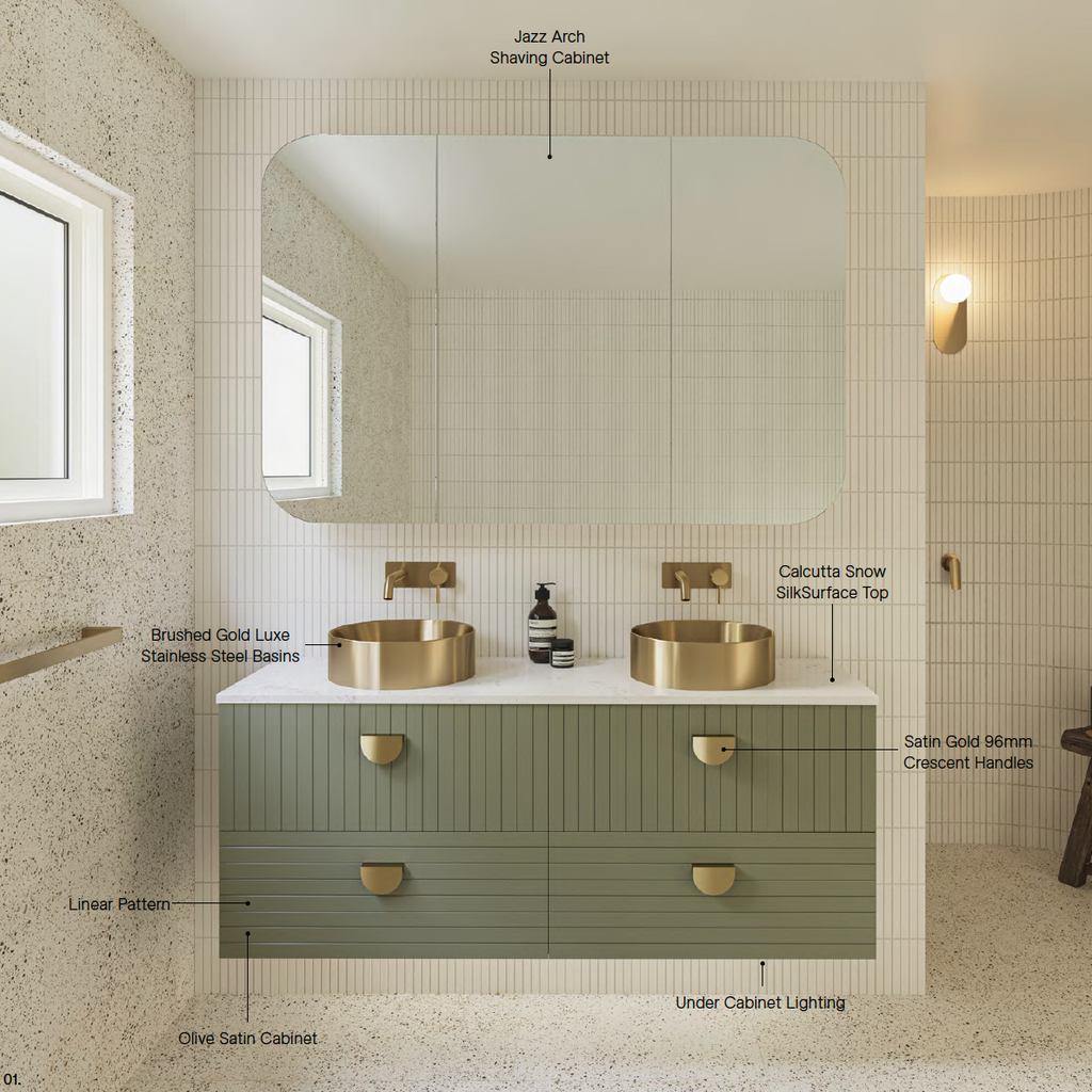 Timberline Henley Wall Hung VJ Panel Vanity With Above Counter Basin