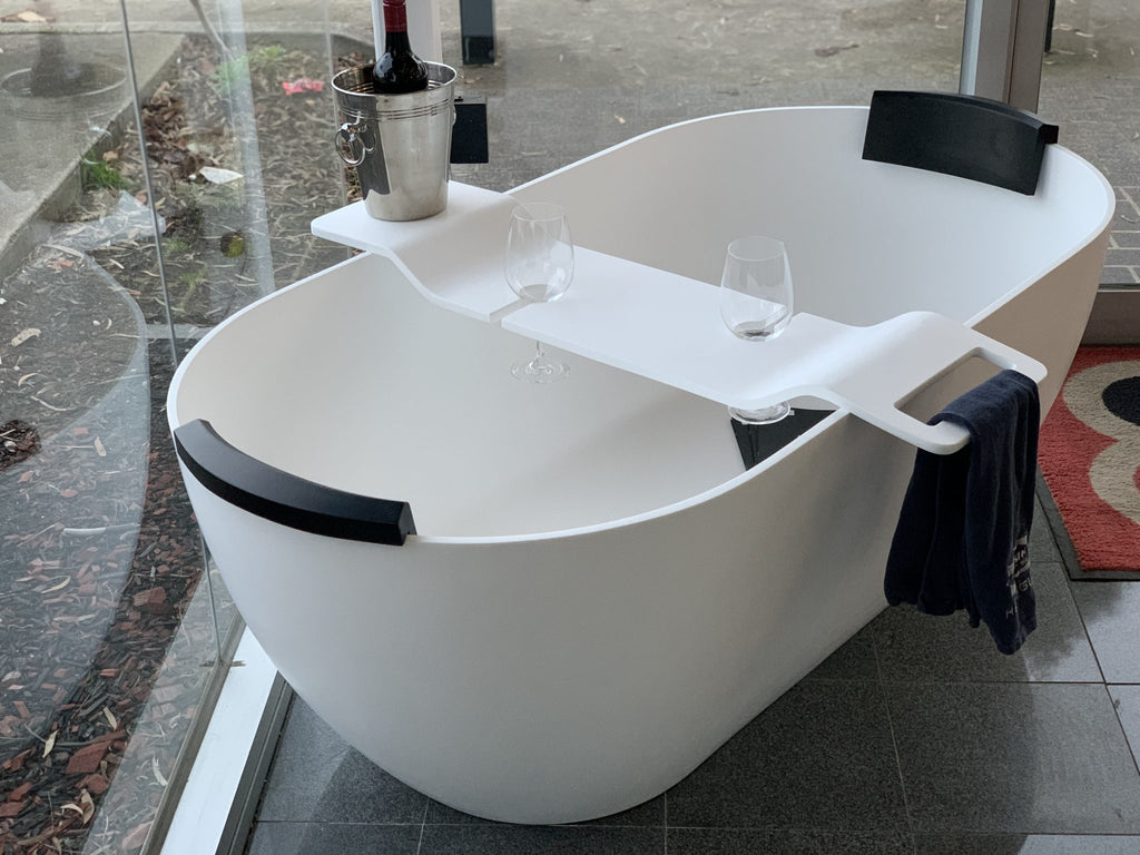 Kaskade Lucia Freestanding Stone Bath 1800mm - Matte White