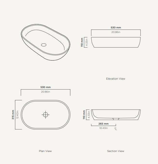 Nood Co Isla Basin Surface Mount - Nood