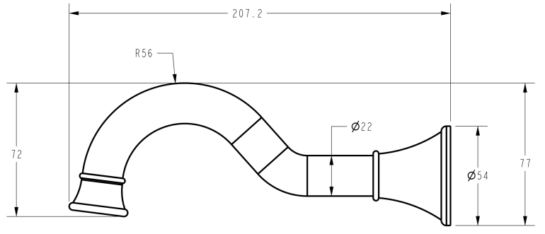 Ikon Clasico Bath Spout - Chrome