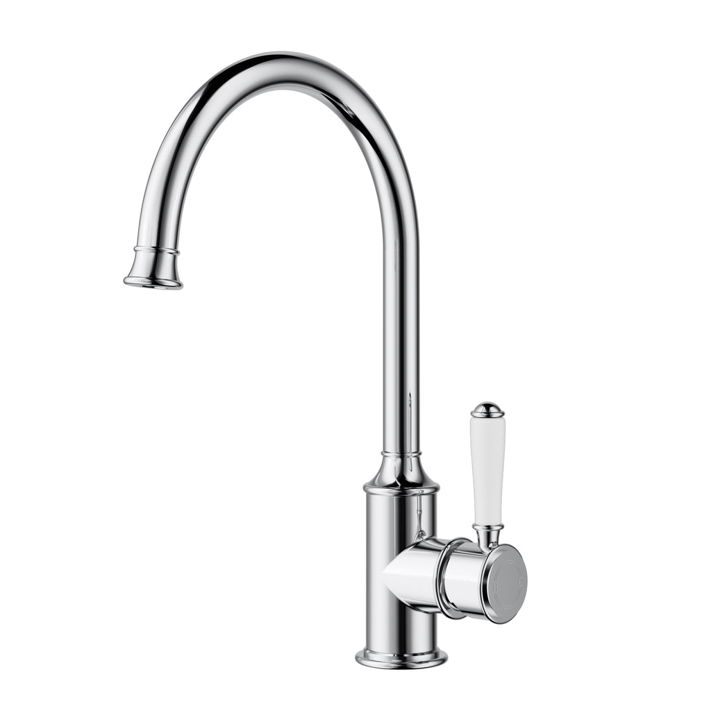 Ikon Clasico Gooseneck Sink Mixer - Chrome