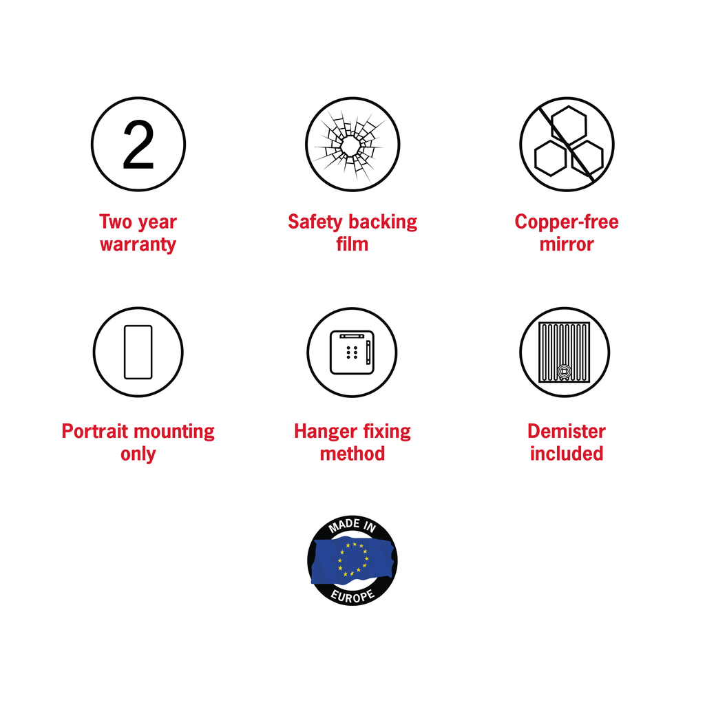 Thermogroup Ablaze Juno Arch Framed Mirror - Gold