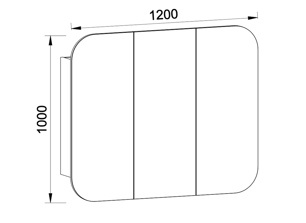 Timberline Jazz Arch Shaving Cabinet