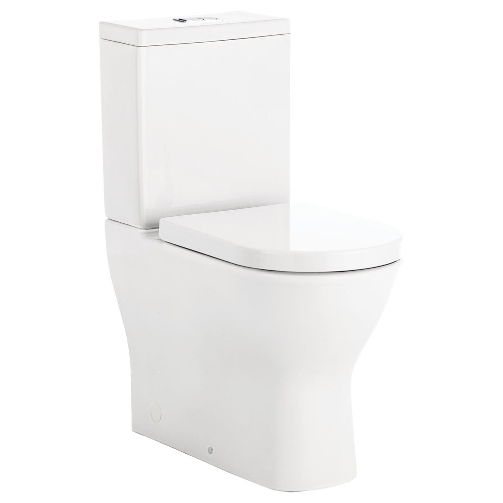 Fienza Delta Back-to-Wall Toilet Suite - Gloss White