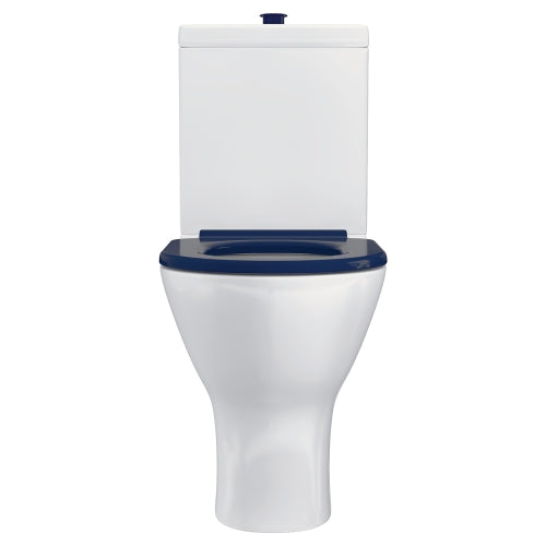 Fienza Delta Care Back-to-Wall Toilet Suite - Blue Seat