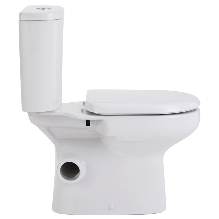 Fienza Petra Close-Coupled Toilet Suite, Left Skew Trap - Gloss White
