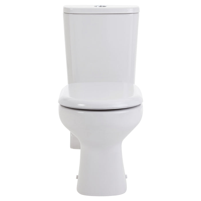 Fienza Petra Close-Coupled Toilet Suite, Left Skew Trap - Gloss White