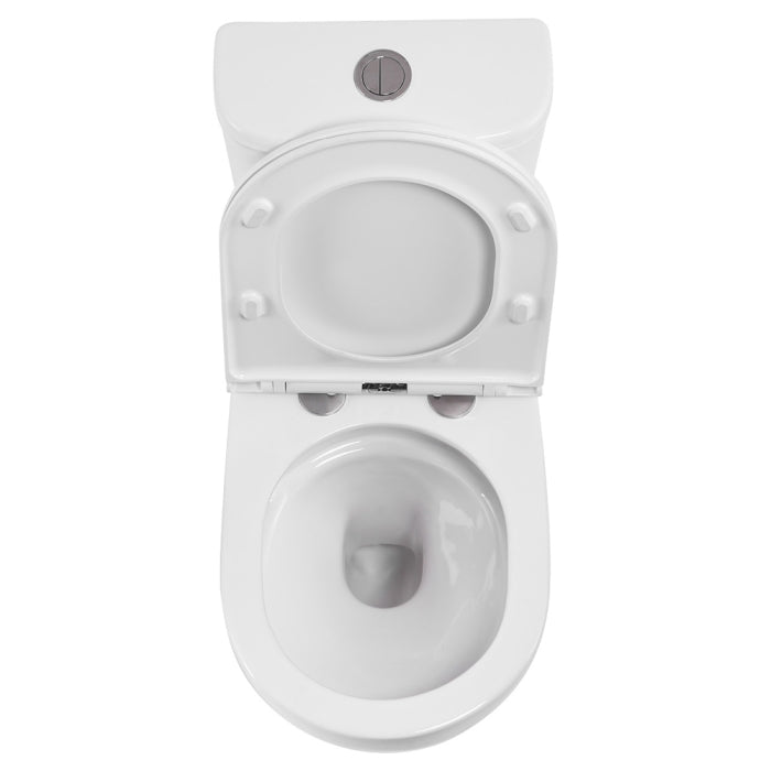Fienza Petra Close-Coupled Toilet Suite, Left Skew Trap - Gloss White