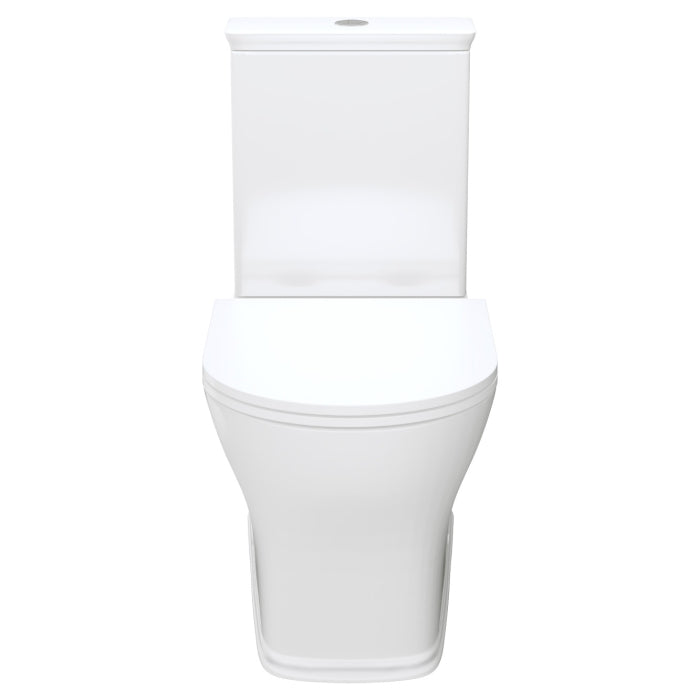 Fienza Lillian Tornado Flush Back-to-Wall Toilet Suite with Slim Seat - Gloss White