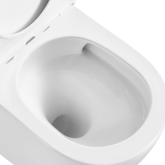 Fienza Joli Tornado Flush Back-to-Wall Toilet Suite with Slim Seat - Gloss White
