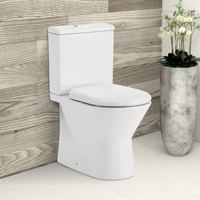 Fienza Escola Back-to-Wall Toilet Suite - Gloss White