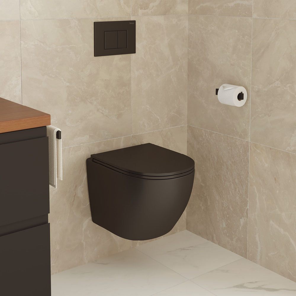Fienza Koko Wall-Hung Suite - Matte Black
