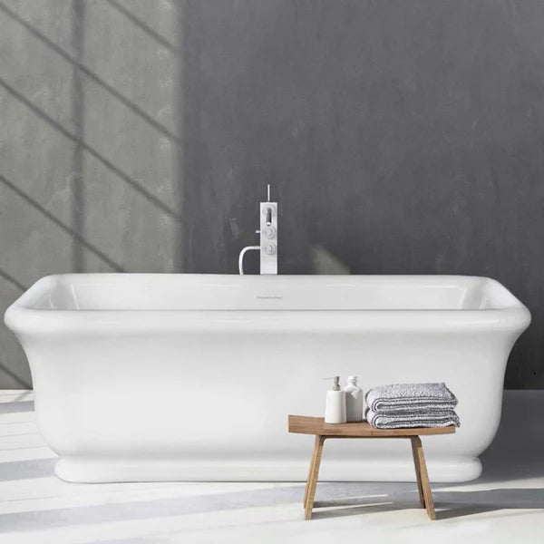 Turner Hastings Kirkham 180 x 84 TitanCast Solid Surface Bath - Satin Silk White