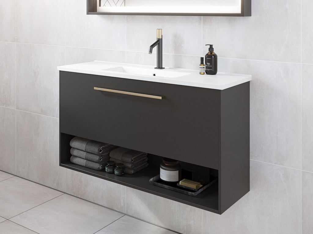Timberline Karlie Wall Hung Small Vanity with SilkSurface Top & Basin