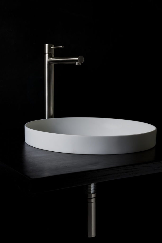 Kaskade Arundel Semi Inset Stone Basin - Matte White