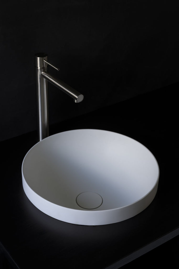 Kaskade Arundel Semi Inset Stone Basin - Matte White