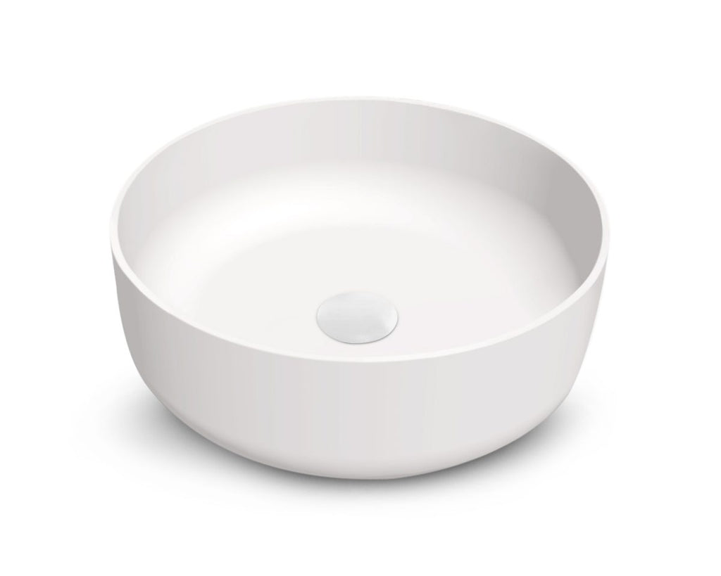 Kaskade Kolo Stone Basin - Matte White