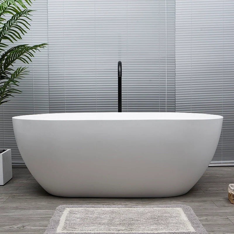 Kaskade Lucia Freestanding Stone Bath 1600mm - Matte White
