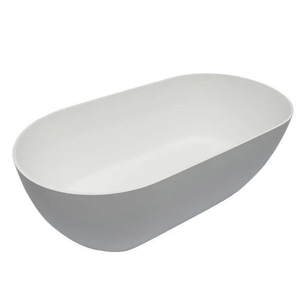Kaskade Lucia Freestanding Stone Bath 1700mm - Matte White