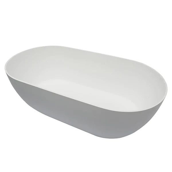 Kaskade Lucia Freestanding Stone Bath 1800mm - Matte White