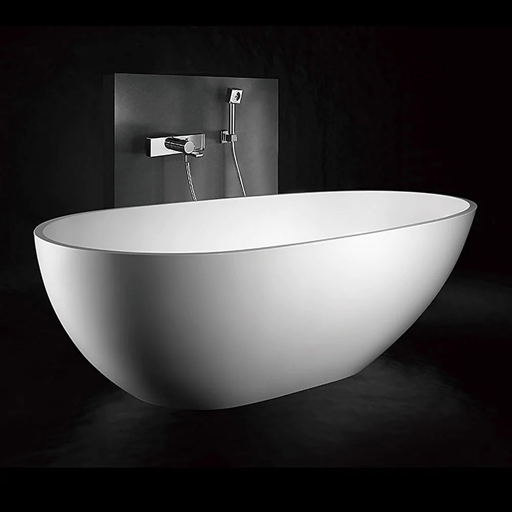 Kaskade Viva Freestanding Stone Bath 1500mm - Matte White