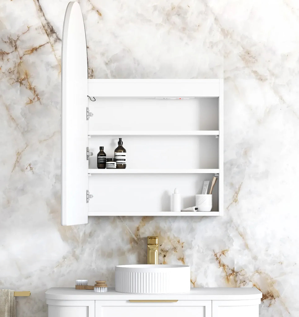 Otti Archie LED Shaving Cabinet - Matte White