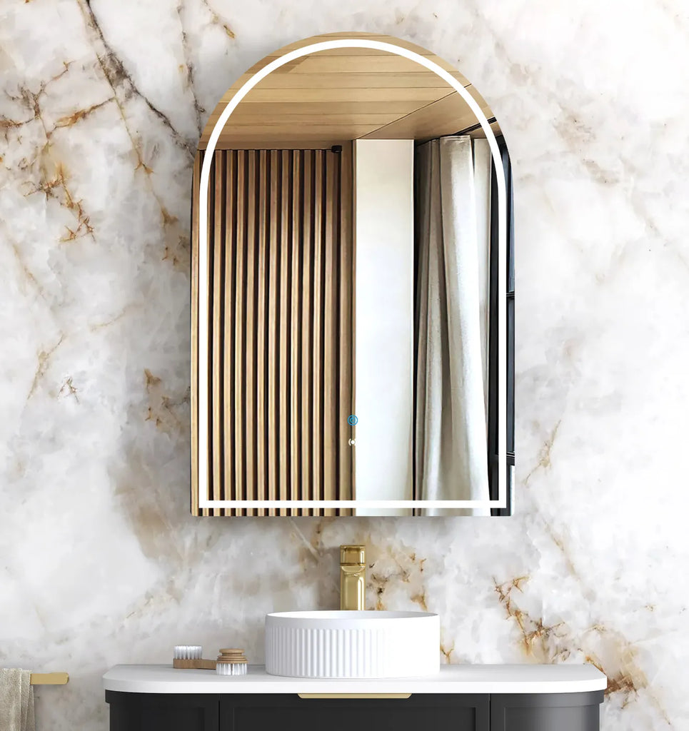 Otti Archie LED Shaving Cabinet - Black Oak