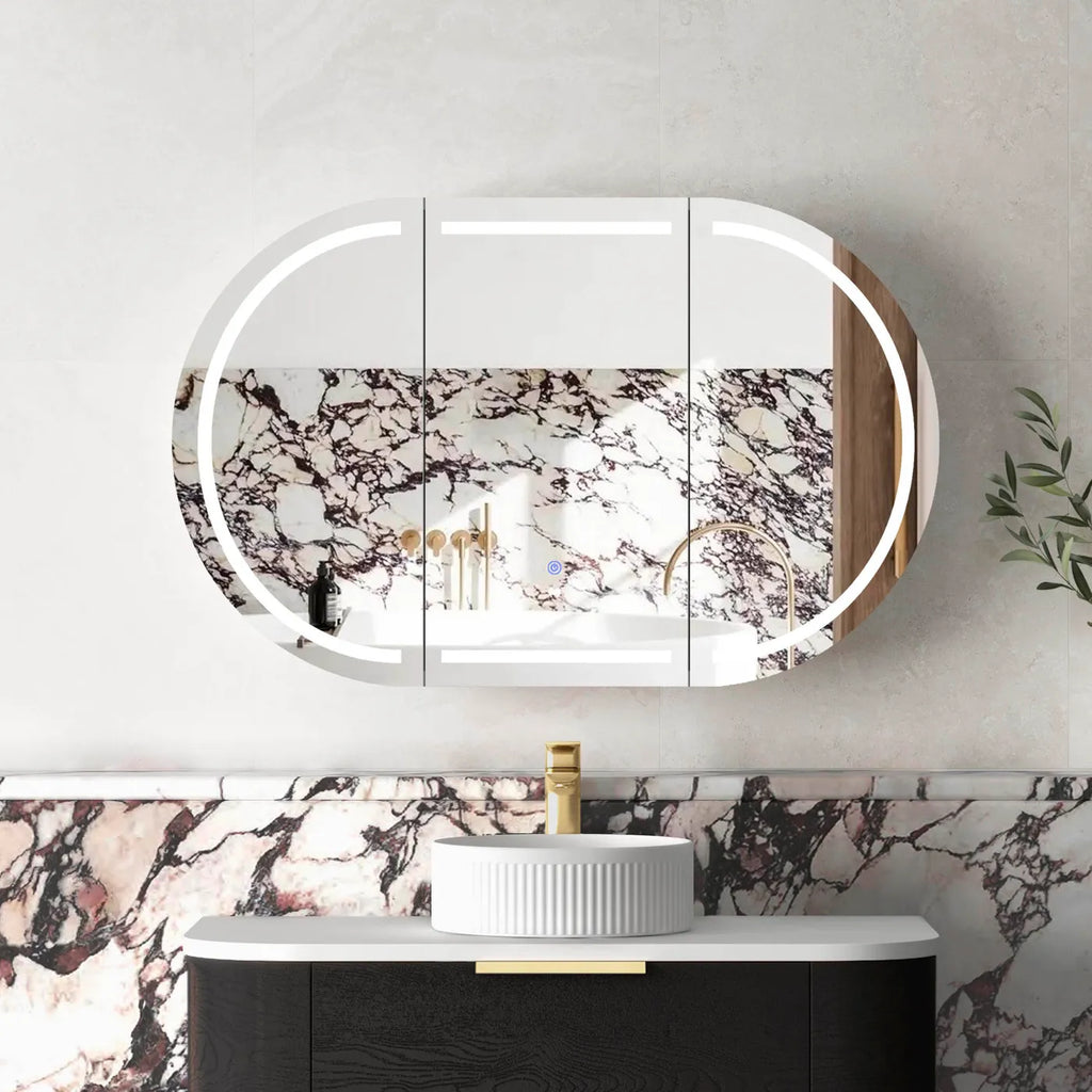 Otti Bondi LED Shaving Cabinet - Black Oak