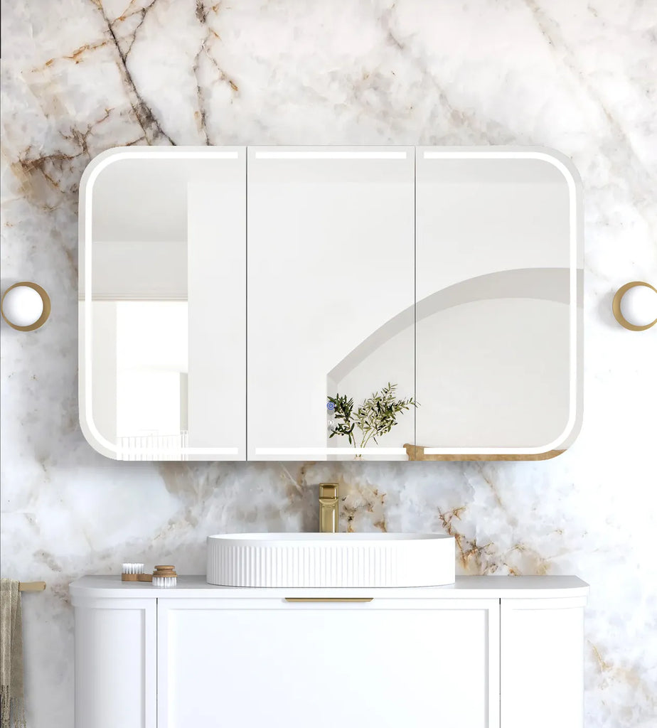 Otti Newport LED Shaving Cabinet - Matte White