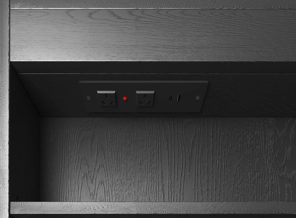 Otti Newport LED Shaving Cabinet - Black Oak