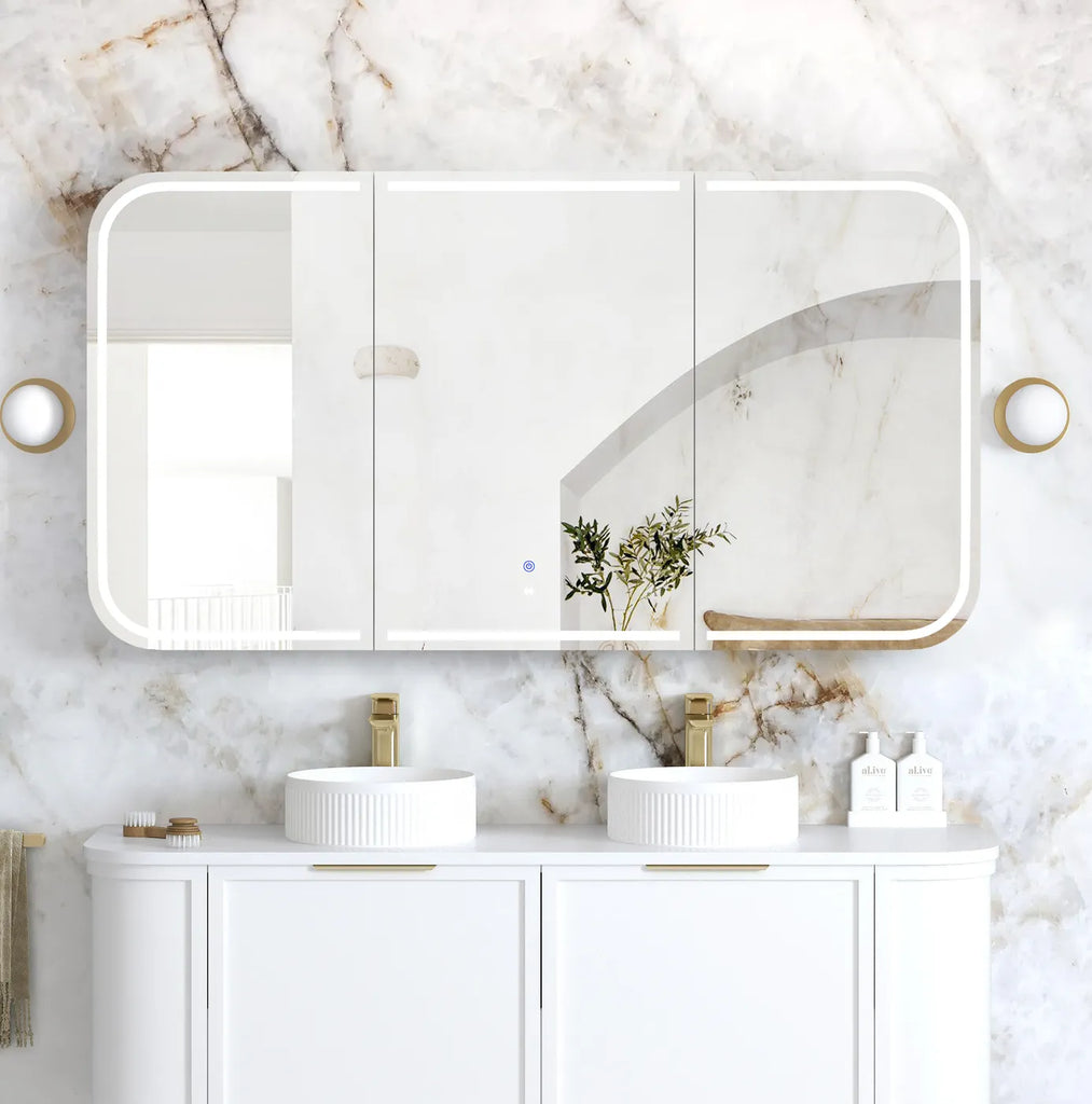 Otti Newport LED Shaving Cabinet - Matte White