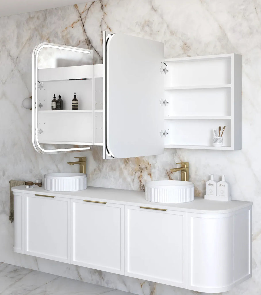 Otti Newport LED Shaving Cabinet - Matte White