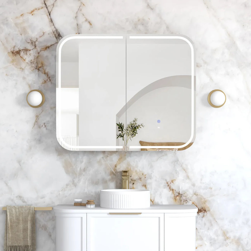 Otti Newport LED Shaving Cabinet - Matte White