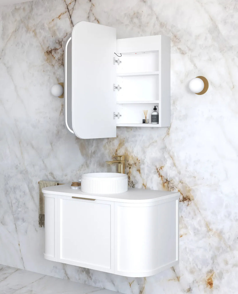 Otti Newport LED Shaving Cabinet - Matte White