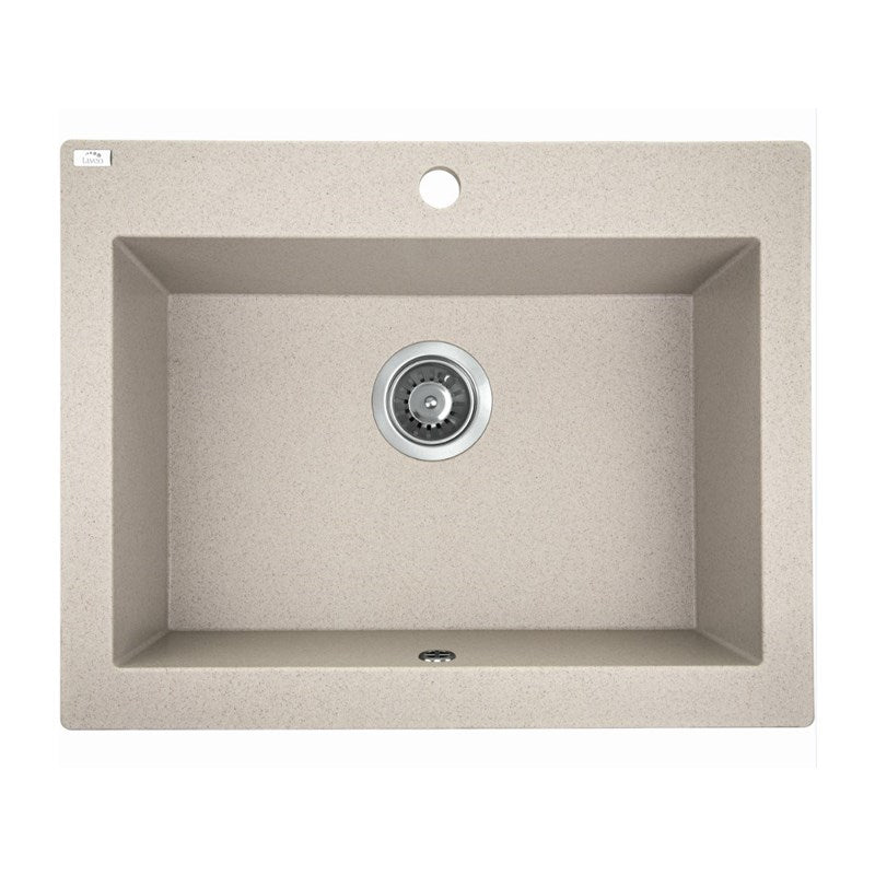 Granite Single Bowl Kitchen Sink 490x550x220mm - Beige