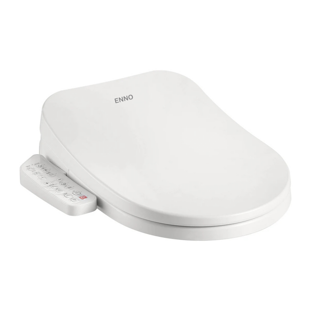 Enno Premium Electric Smart Bidet Toilet Seat With Side Remote - Gloss White