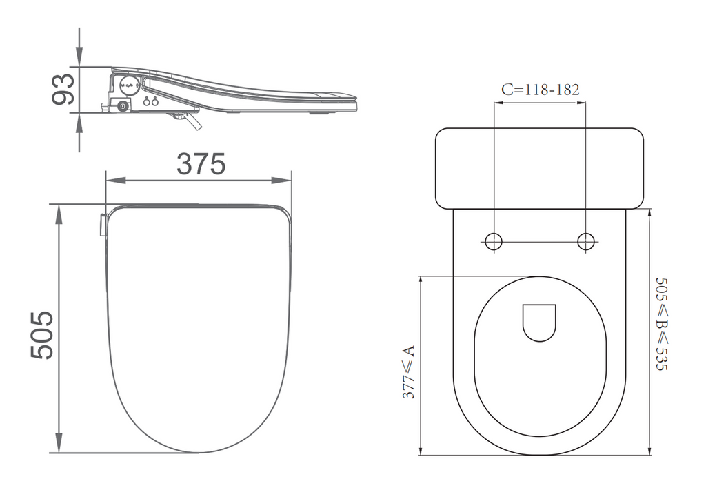 Lafeme Thea Luxury Electric Bidet Toilet Seat - Gloss White
