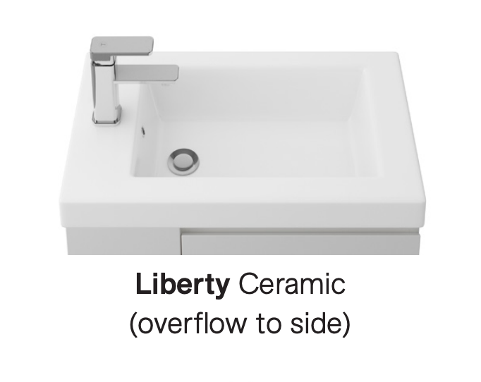 Timberline Frankie Wall Hung Compact Small Vanity with Liberty Ceramic Top