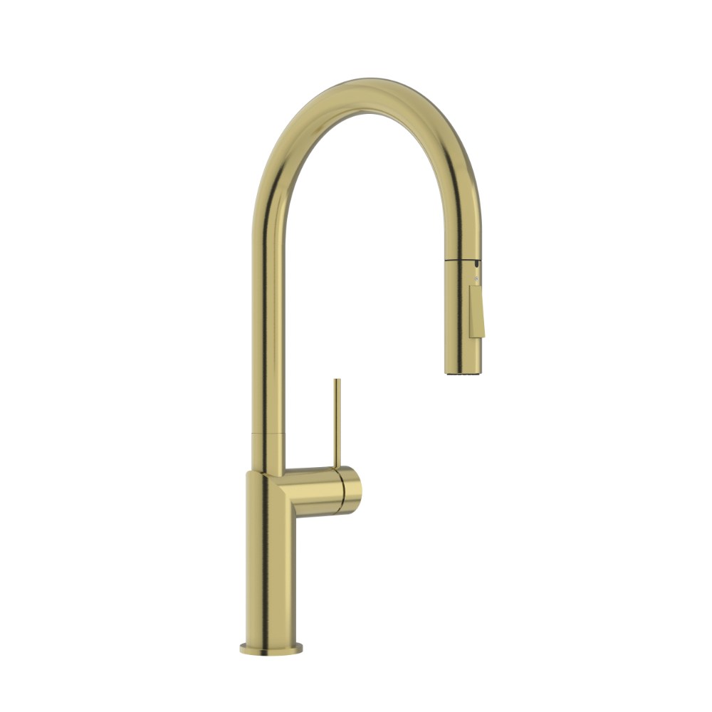 Linkware Elle 316 Pull Out Sink Mixer - Brushed Gold