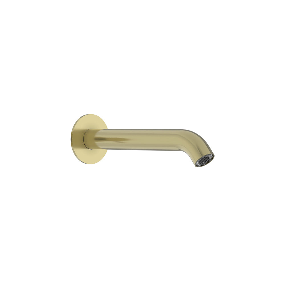 Linkware Elle 316 Stainless Steel Wall Spout - Brushed Gold