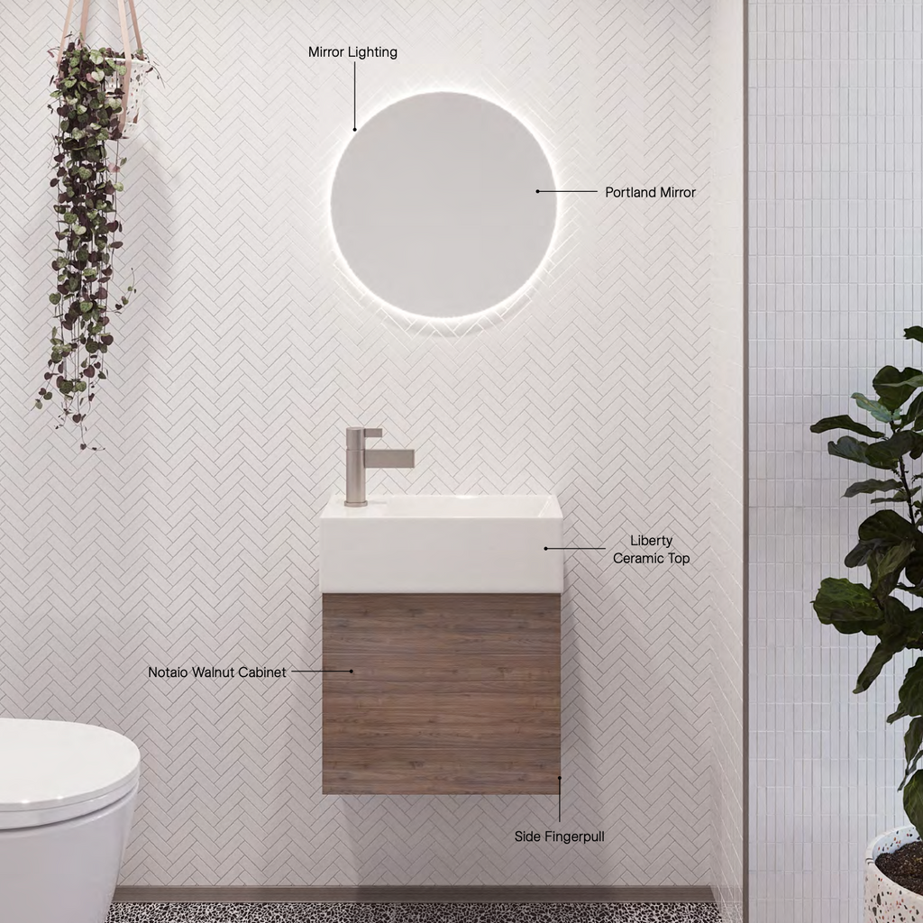 Timberline Lottie Wall Hung Compact Small Vanity