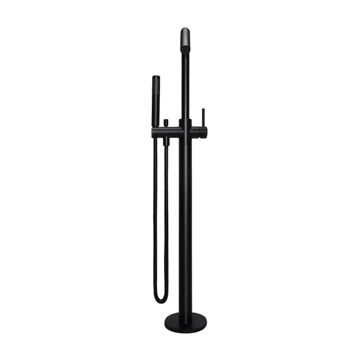 Meir Round Freestanding Bath Spout Plus Hand Shower - Matte Black
