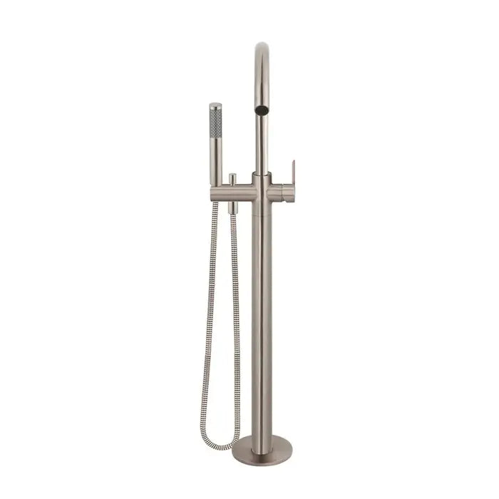 Meir Round Freestanding Bath Spout Plus Hand Shower - Champagne Rose Gold