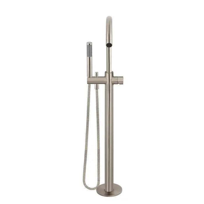 Meir Round Freestanding Bath Spout Plus Hand Shower - Champagne Rose Gold